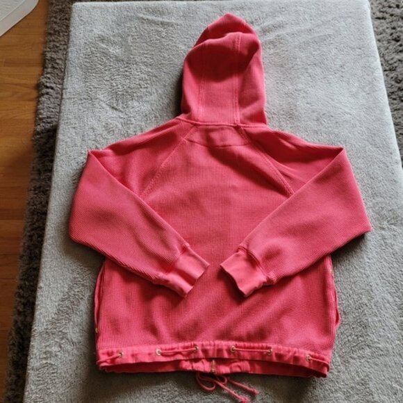 Juicy Couture coral waffle knit hoodie size medium - Picture 6 of 15